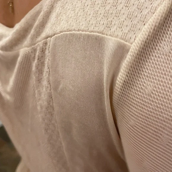 Sportmax Max Mara Vintage Y2K Pointelle Knit Cream Top tie blouse - Picture 8 of 10